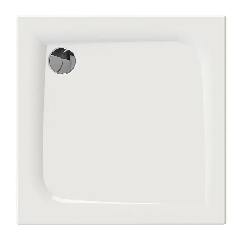 Receveur de douche carré 80 x 80 x 3 cm bioplax blanc JACANA 2