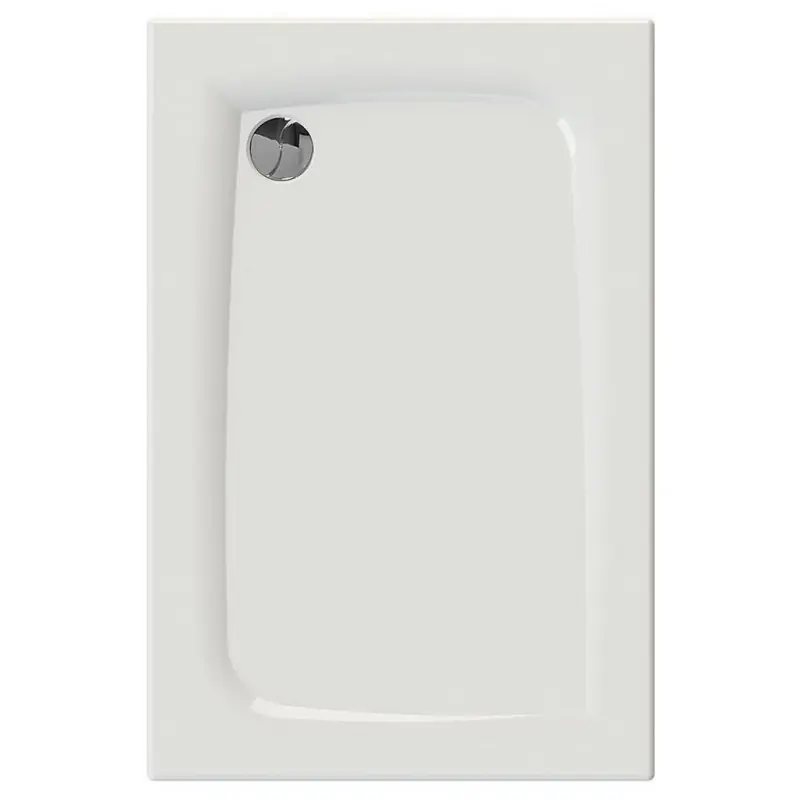Receveur de douche rectangle 120 x 80 x 3 cm vidage angle gauche blanc