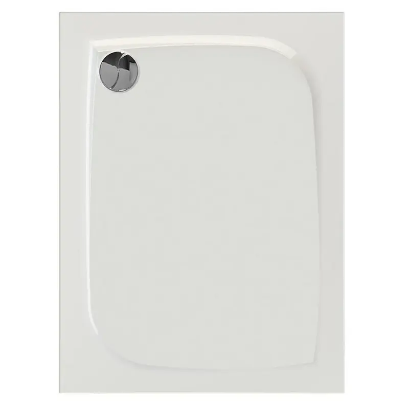 Receveur de douche rectangle 120 x 90 x 4 cm vidage angle gauche blanc