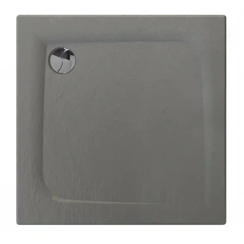 Receveur de douche 90 x 90 cm gris mat effet pierre Mooneo