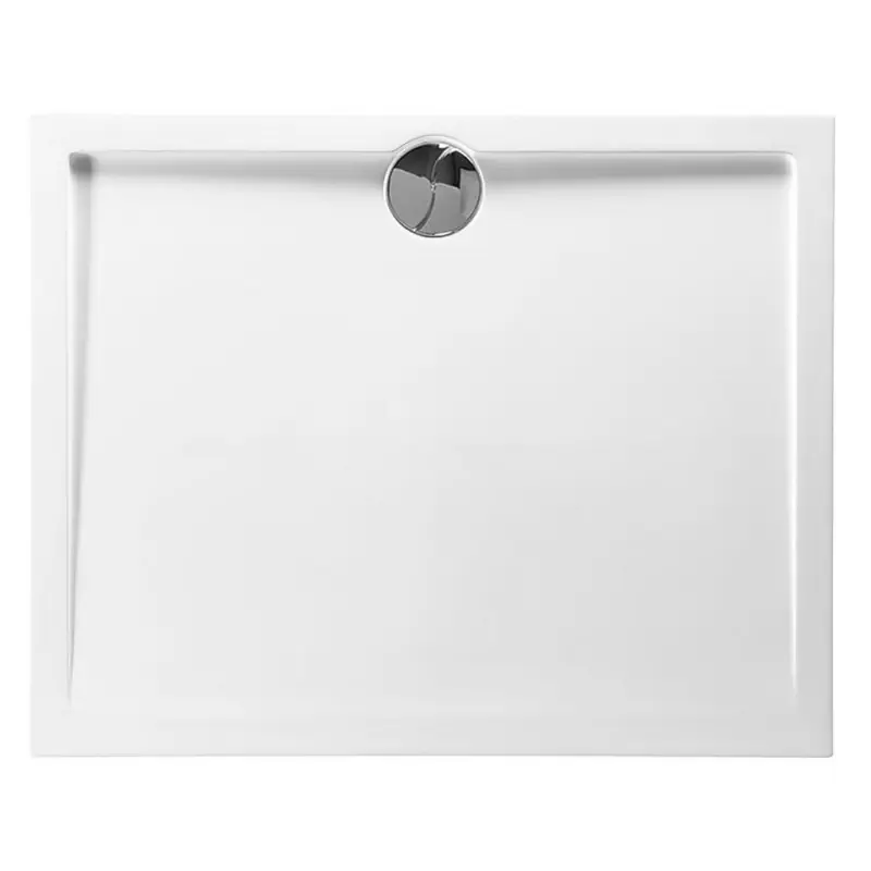 Receveur de douche rectangle 120 x 80 x 4 cm bonde centrée polybéton b