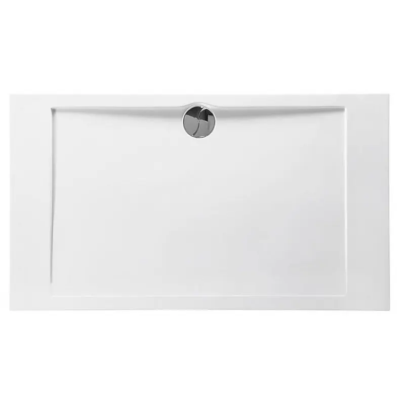 Receveur de douche rectangle extra-plat 140 x 80 x 4 cm Blanc brillant