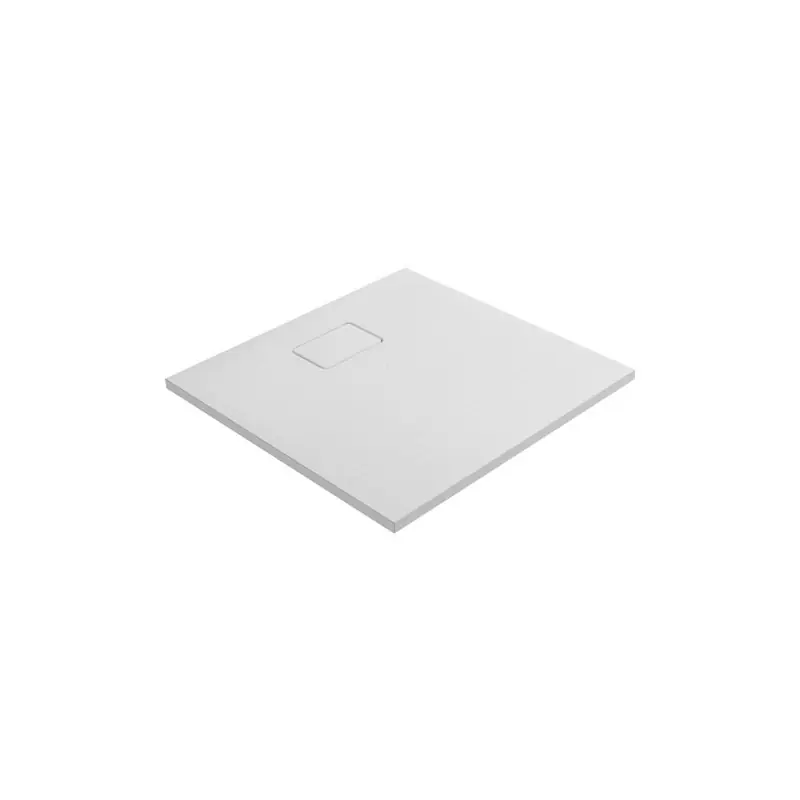 Receveur de douche carré 80 x 80 cm blanc effet pierre Terreno