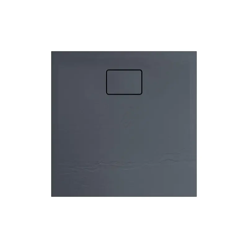 Receveur de douche carré 80 x 80 cm gris effet pierre Terreno
