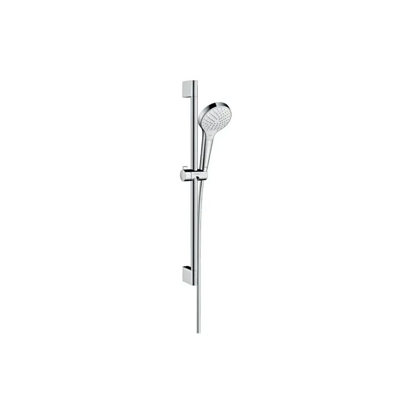 Set de douche Vario avec barre Unica‘Croma 65 cm blanc/chromé Croma Se