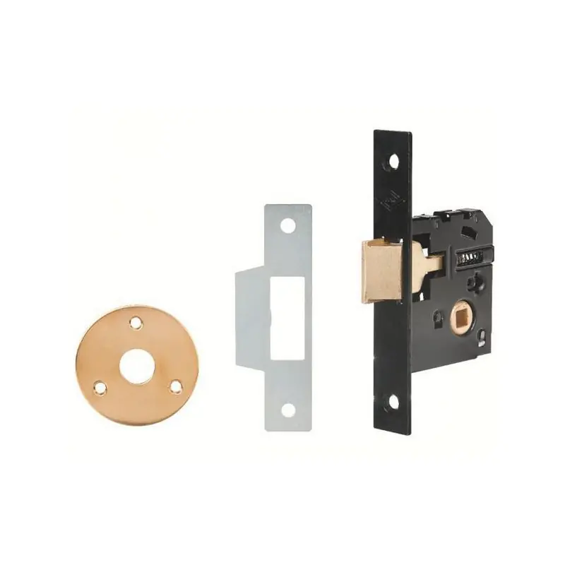 Serrure à larder petit coffre Noir à bouts carrés Axe 40 mm Droite