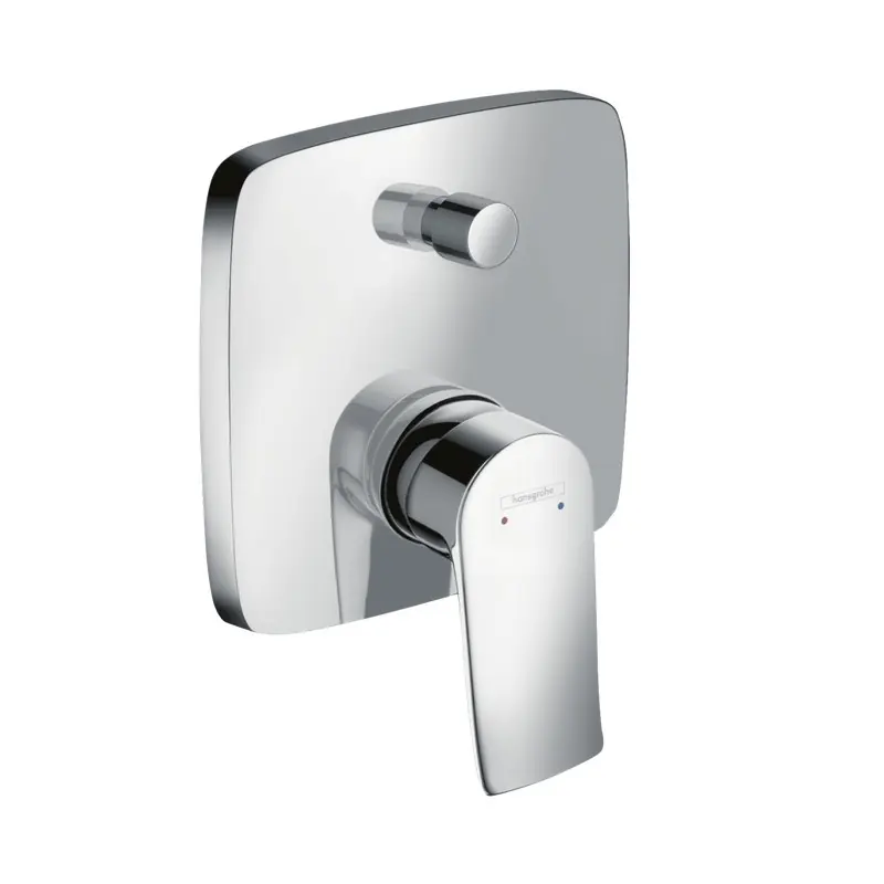 Set finition mitigeur bain/douche encastré chromé 2 soties silencieux