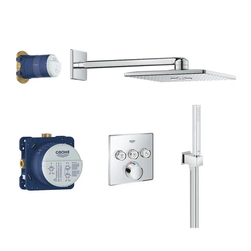 Set douche Mitigeur encastré Set mitigeur mécanique chromé SmartContro