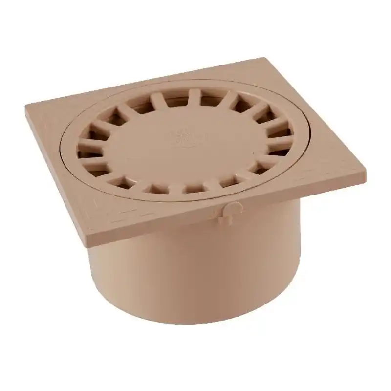 Siphon PVC carré Sable 150 x 150 mm