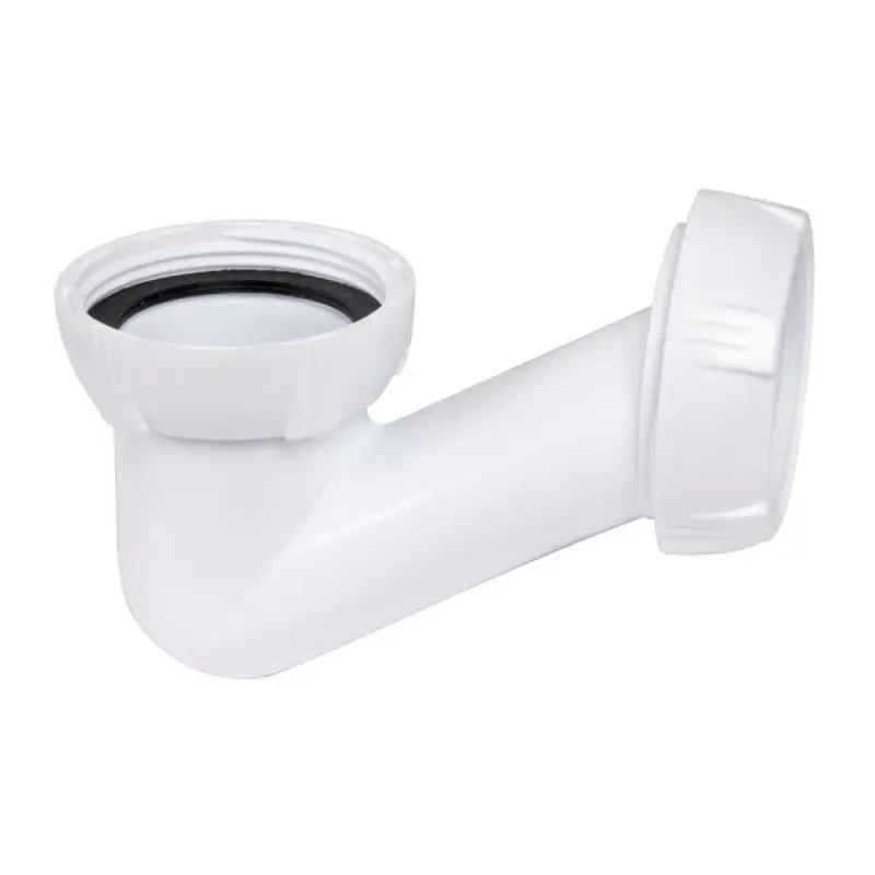 Siphon V pour baignoire blanc