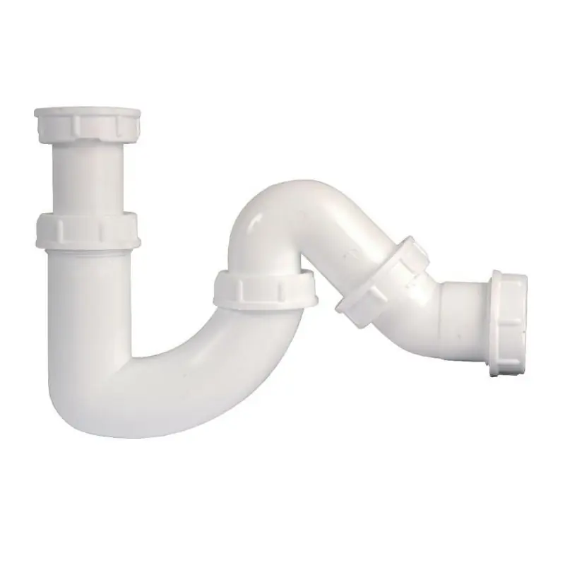 Siphon tube pour lavabo Blanc