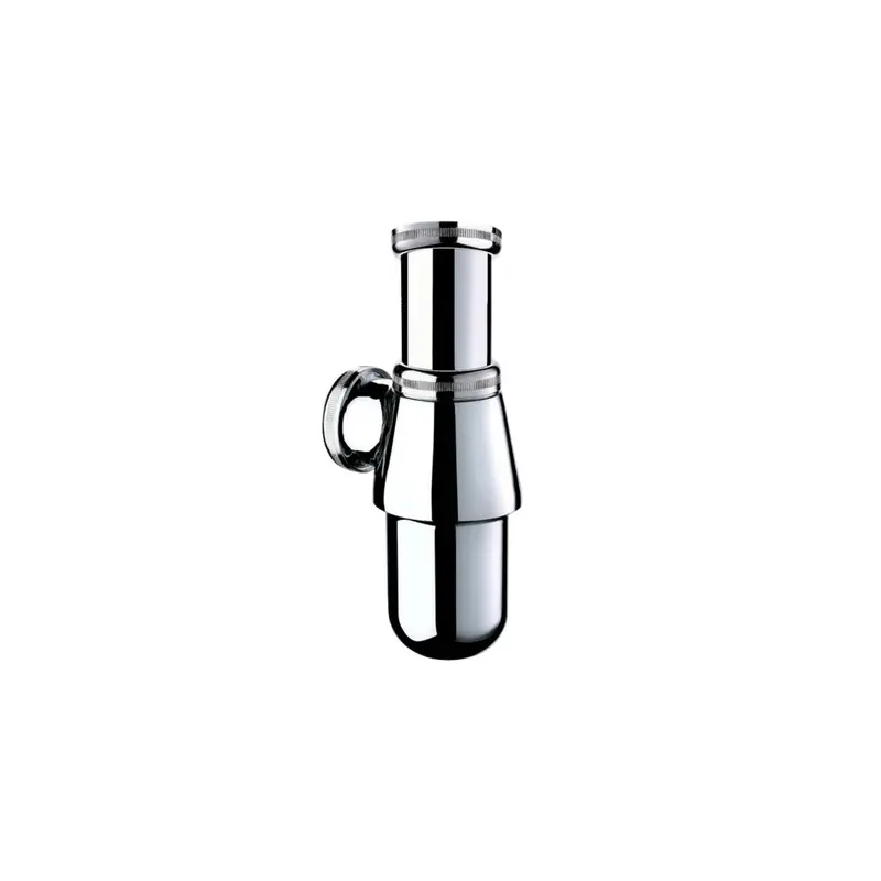 Siphon d‘urinoir sortie horizontale Diam 32 en laiton massif chromé