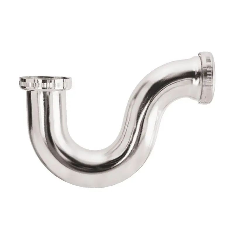 Siphon tube laiton chromé Diam 40 mm