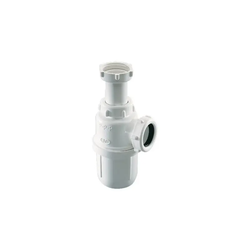 Siphon lavabo réglable en polypropylène blanc