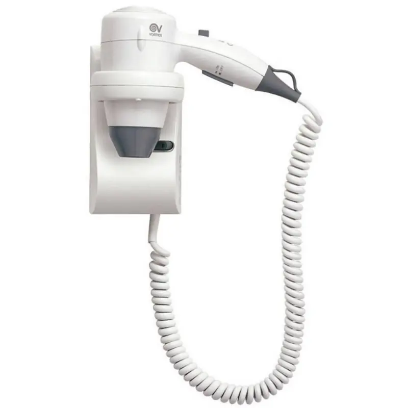 Sèche-cheveux mural 1200 W 94 m3/h type pistolet sans prise rasoir Föh