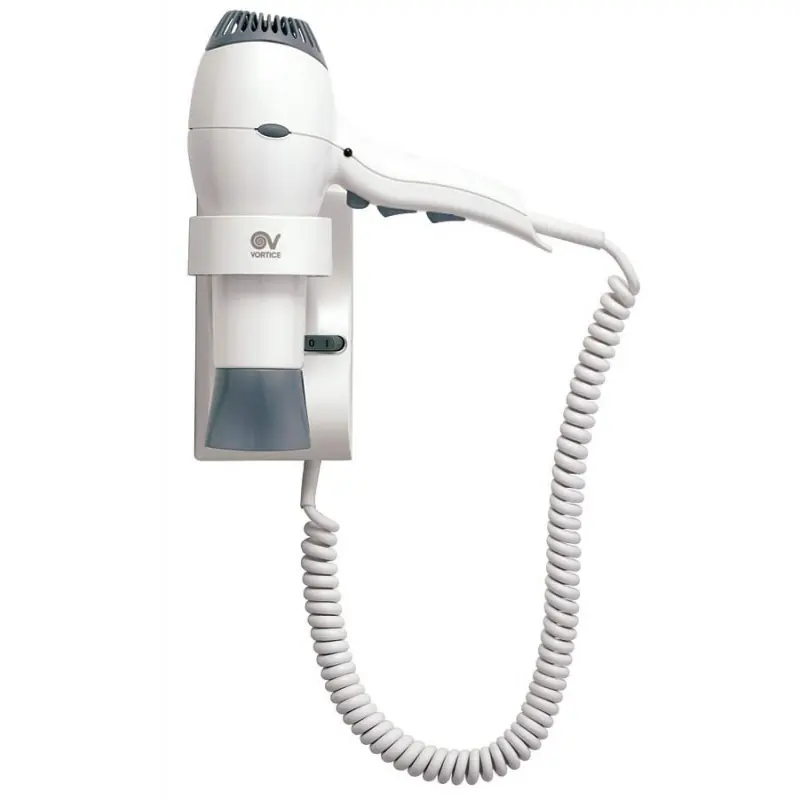 Sèche-cheveux mural 1600 W 90 m3/h type pistolet sans prise rasoir Föh