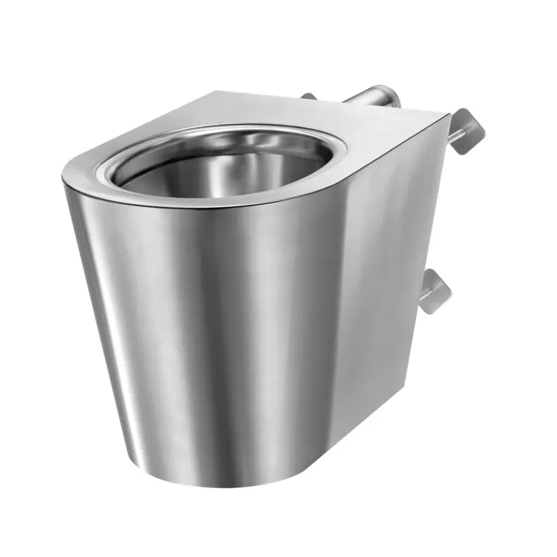 WC à poser S21 P TC alimentation horizontale Inox poli satiné économie