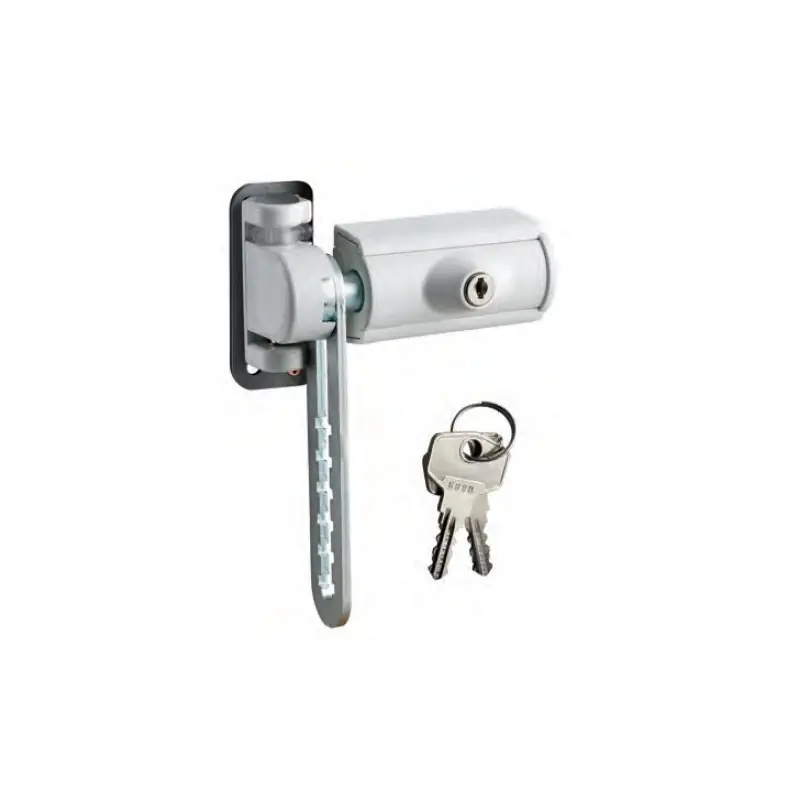 entrebailleur fenêtre à clé laqué blanc avec 2 clés