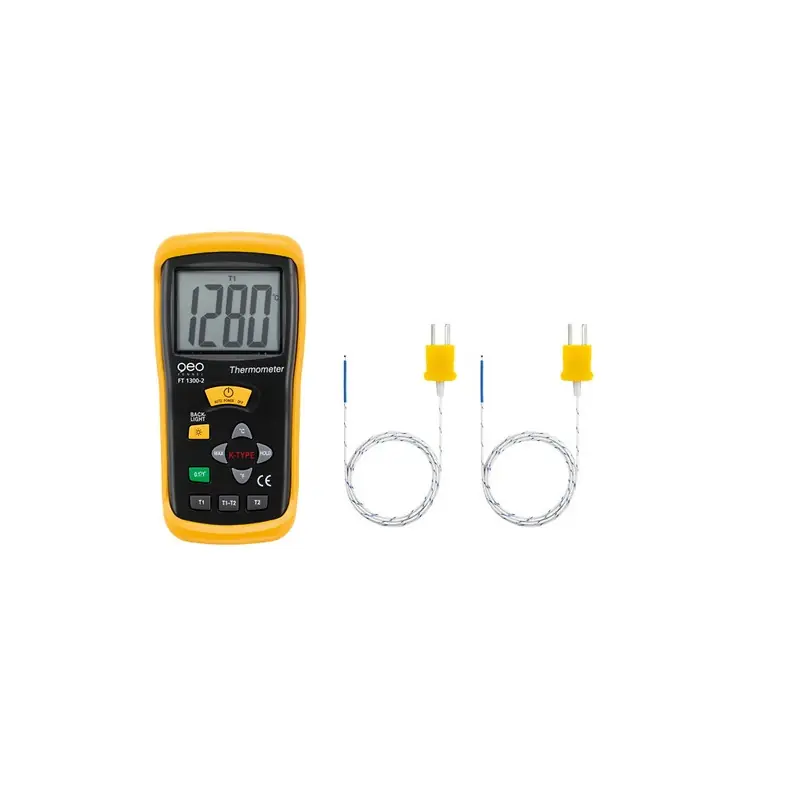 Thermomètre de type K à 2 canaux 50 °C +1300 °C FT 1300-2