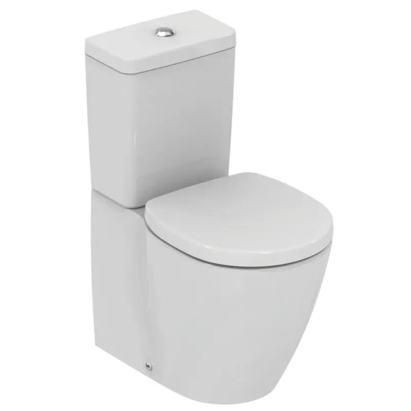 WC Space "courte" back to wall sortie H/PK à poser avec réservoir Blan