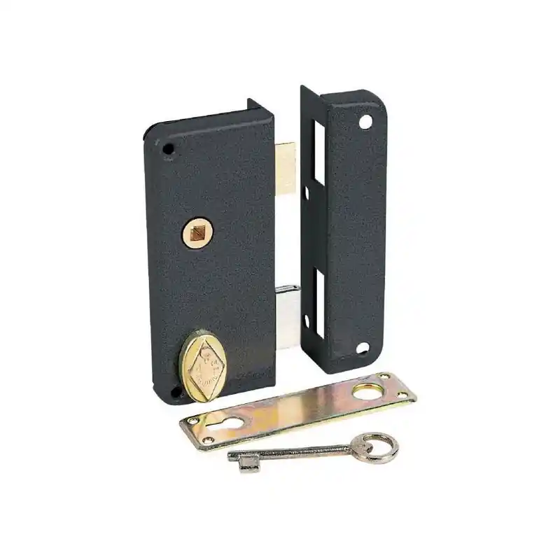 Serrure en applique à fouillot extra-plate 446 Axe 40 mm droite