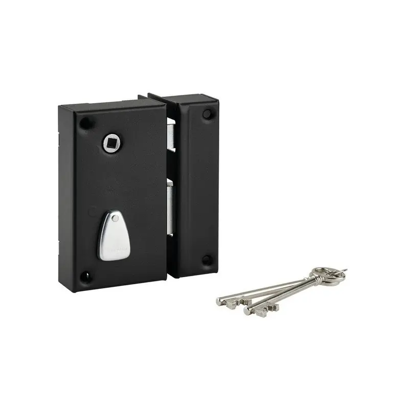 Serrure en applique verticale pour porte d‘entrée Axe 45mm Gauche