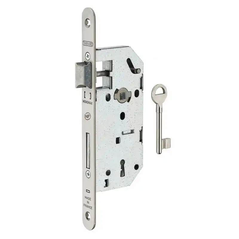 Serrure encastrer MONOMAX AXE40 PDT ½ tour 1 clé têtière INOX/BR sans