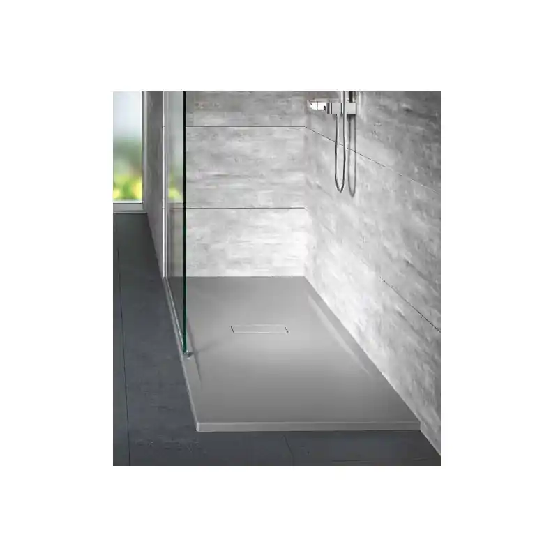 Receveur de douche en acrylique 140 x 70 x H.3,5 cm blanc mat CUSTOM