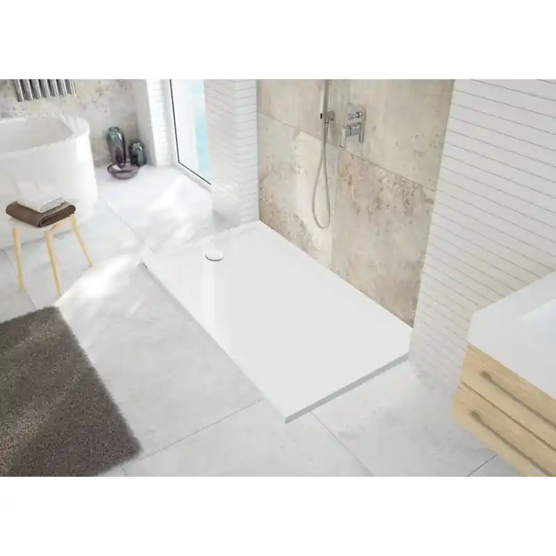 Receveur de douche rectangle 700x900 mm blanc SPACE MINÉRAL S