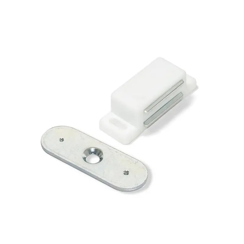 Emuca - Lot de 20 Fermetures magnétiques pour portes force 3,2kg finition blanc - 1275315