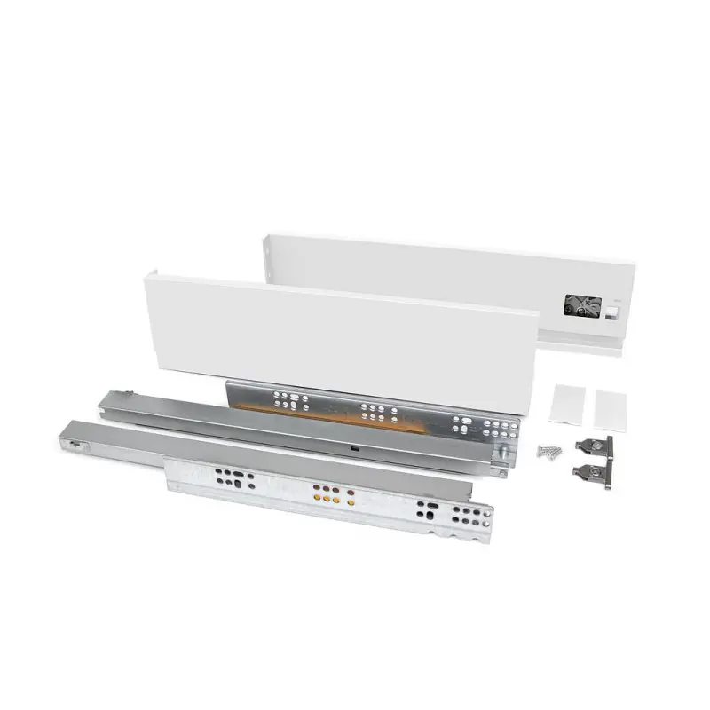 Emuca - Tiroir extérieur Vertex 300x93mm charge 40kg acier blanc - 3170212