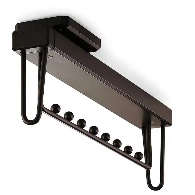 Emuca - Porte-vêtements extractible Moka pour armoire L445mm en alu finition moka - 6938713