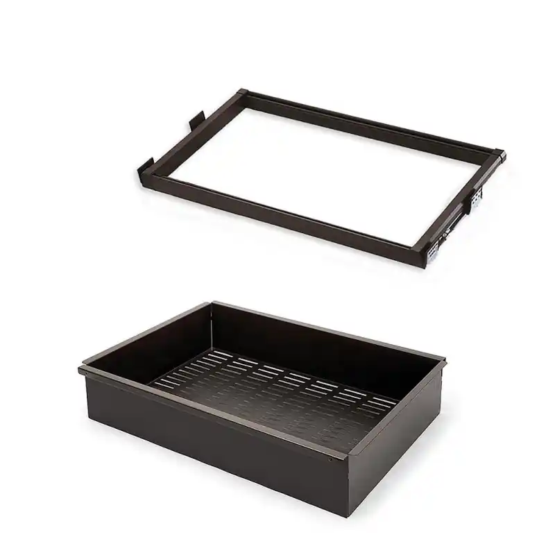 Emuca - Kit de coulisses et panier métallique module 600mm finition moka - 7087913