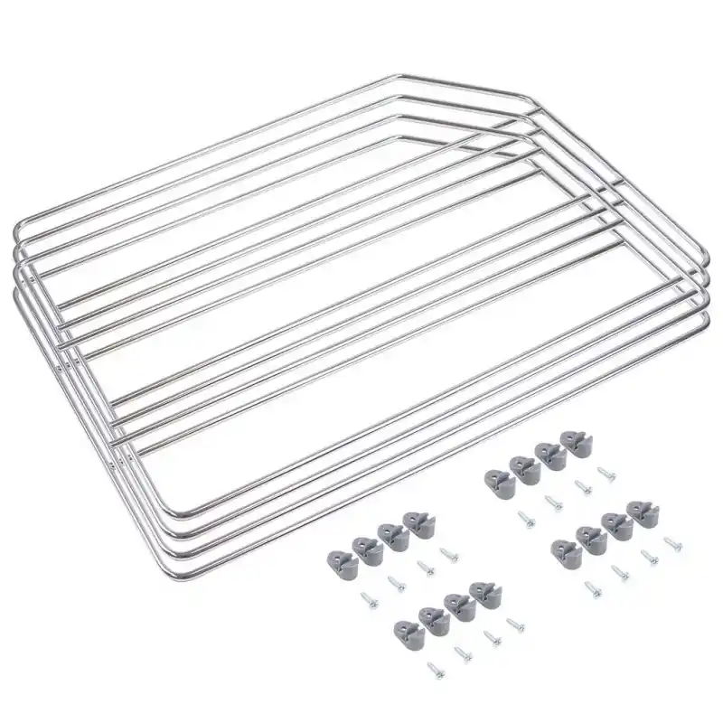 Emuca - Ensemble de 4 séparateurs pour armoires et étagères 500x310mm acier chromé - 8937711