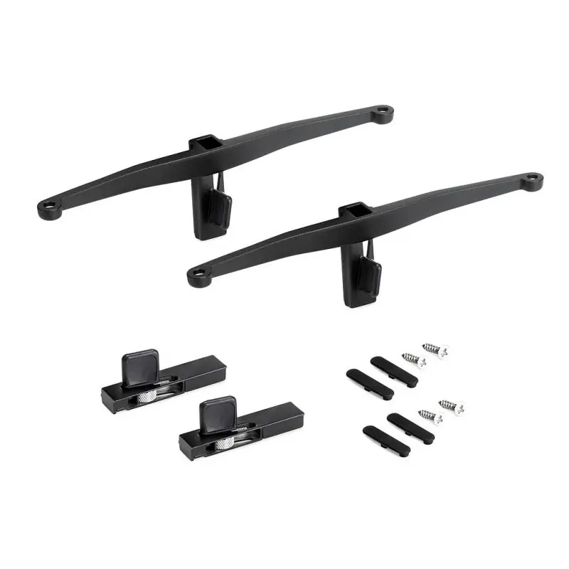 Jeu de supports Zero en zamak noir texturé 7021354 Emuca