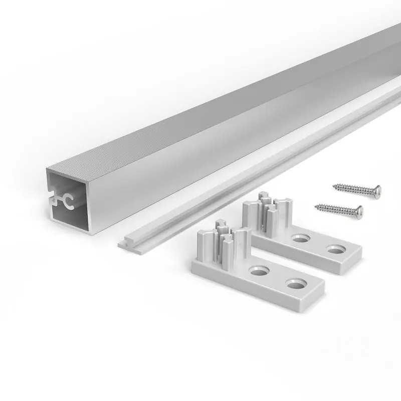 Kit traverse Albeam pour meubles de cuisine anodisé mat 8160562 Emuca