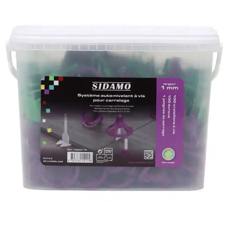Système auto-nivelant à vis pour carrelage 11255115 largeur 1mm