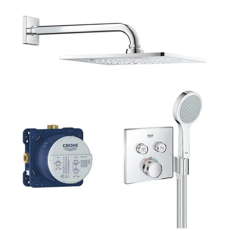 Set de douche Grohtherm SmartControl encastrée chromé Grohe