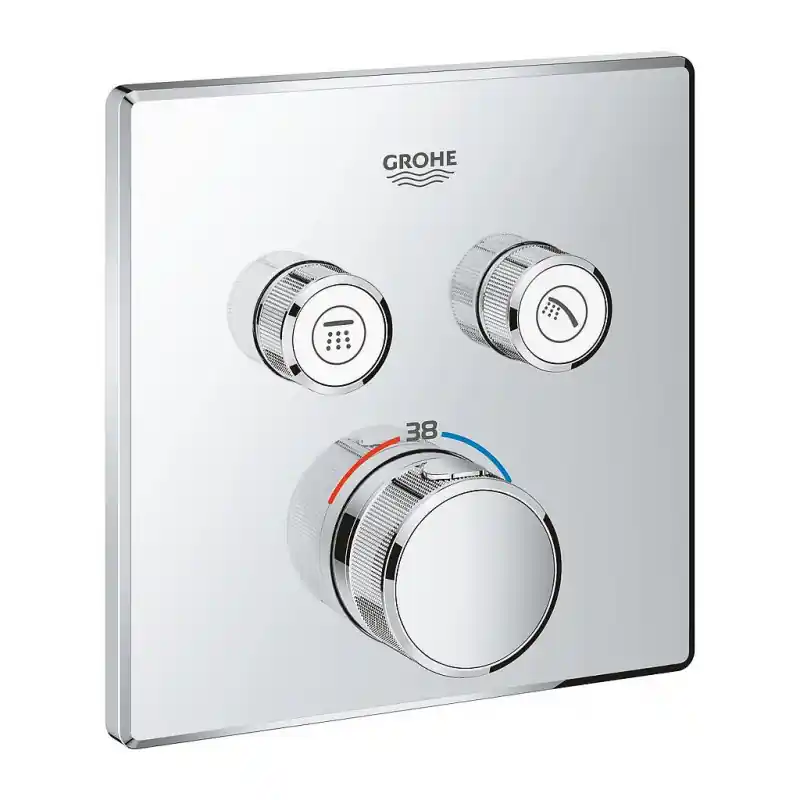 Façade avec mitigeur thermostatique Grohtherm SmartControl 2 sorties