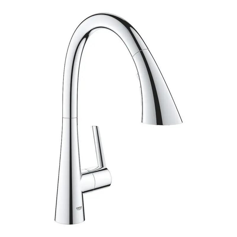 Mitigeur évier Zedra monocommande 3 jets bec pivotant chromé Grohe