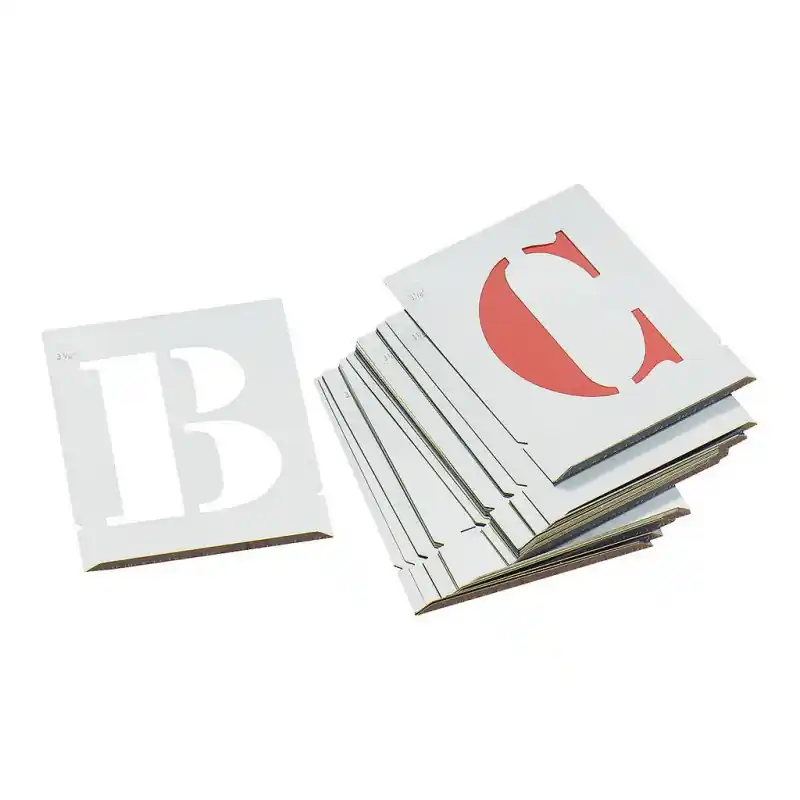 Pochoir alphabet 30mm aluminium haute résistance