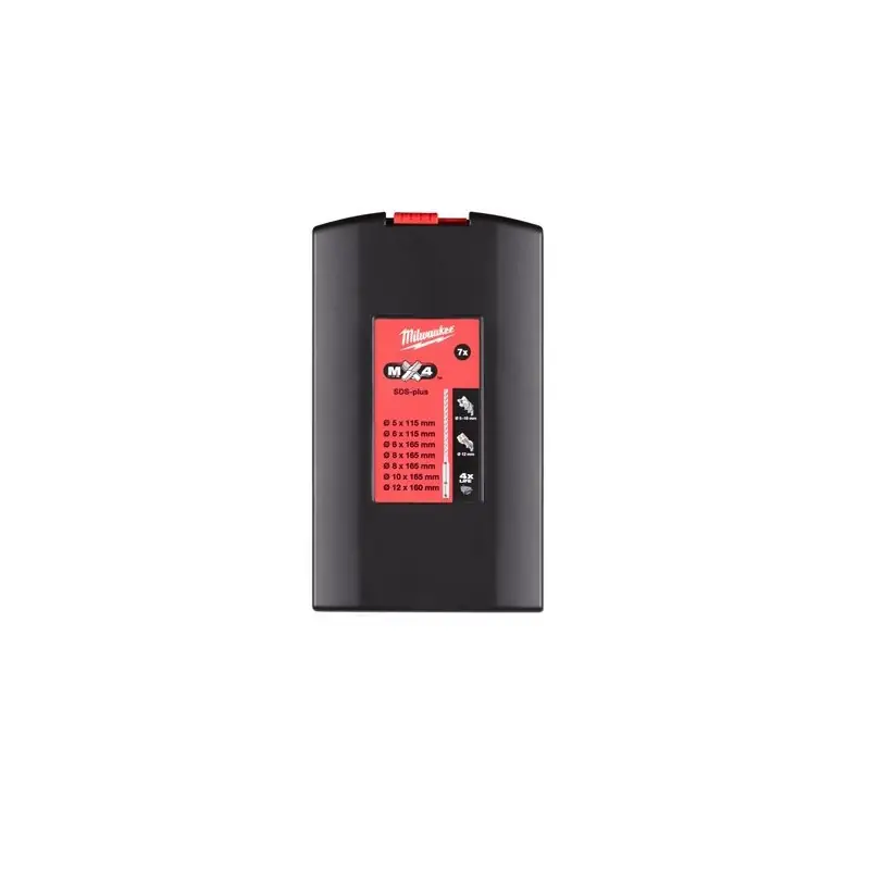Coffret de 7 forets SDS-Plus MX4 4 taillants Milwaukee