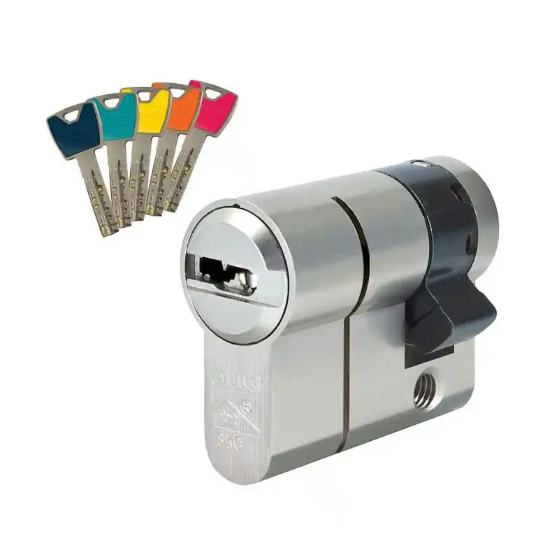 Demi-cylindre P12RPS 30x10mm alu avec 5 clés couleurs réversibles