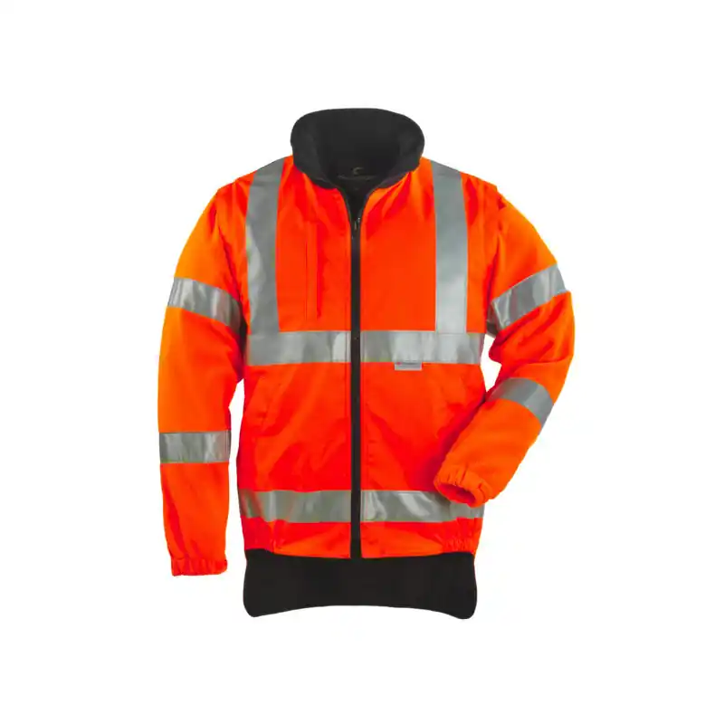 Veste polyester Hi-Way orange manches amovibles 3M taille XL