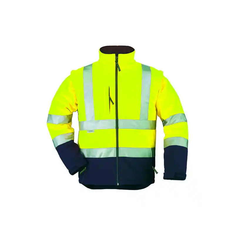 Veste Softshell jaune/marine manches amovibles taille XL classe 3