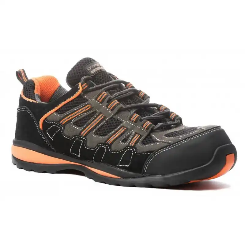 Bottes de sécurité Helvite S1P cuir velours noir/orange taille 40