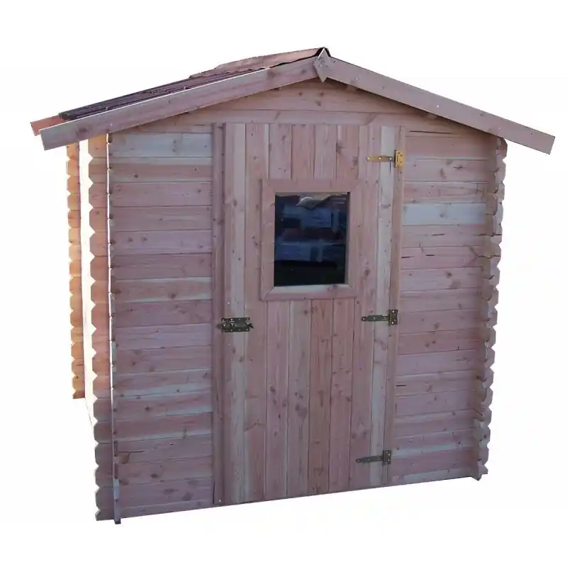Abri de jardin en Douglas massif 28mm toit double pente 4.28m2