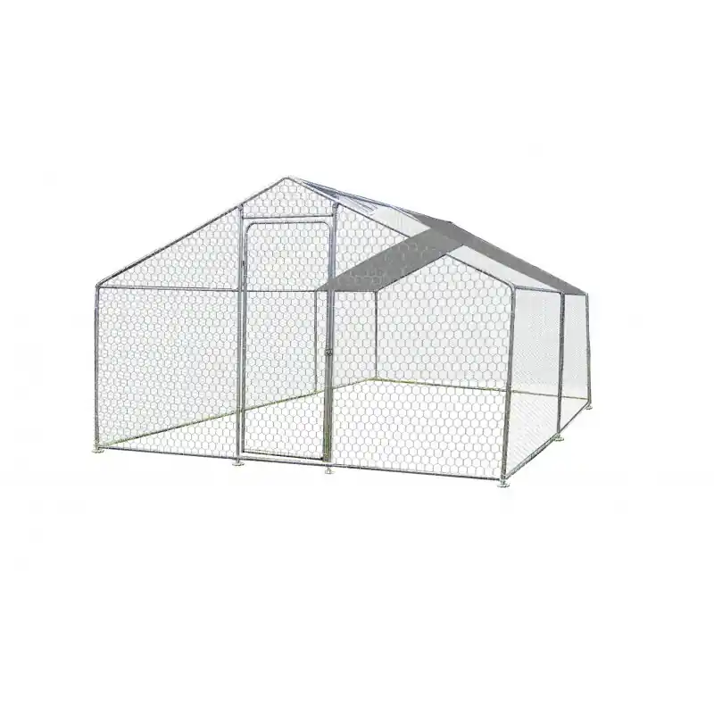 Enclos parc grillagé en acier galvanisé 12m2 pour 7 à 9 poules
