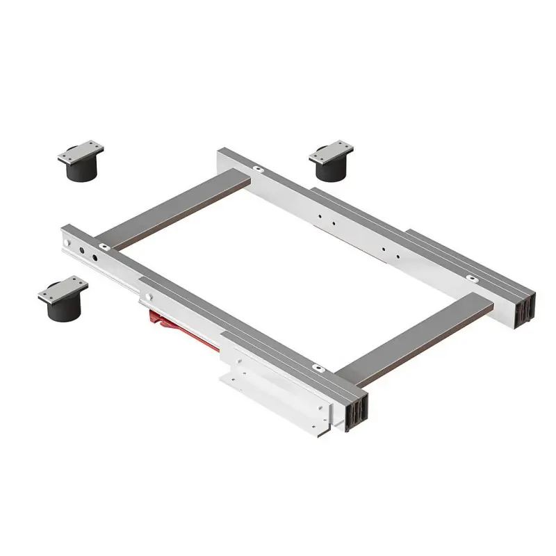 Coulisses pour table coulissante Emuca Corner inox brossé alu