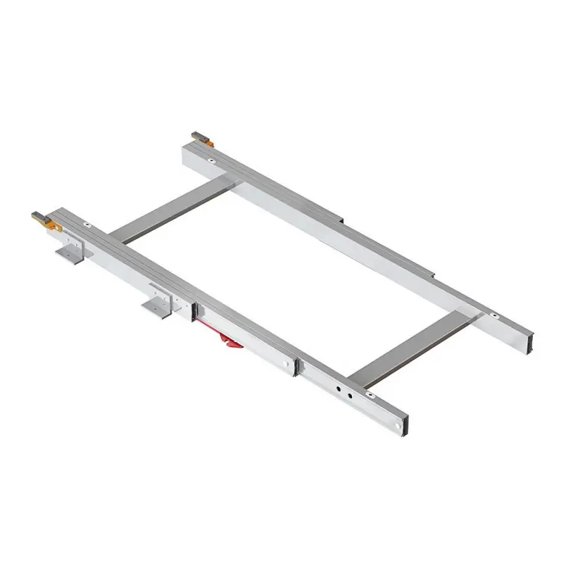 Coulisses pour table coulissante Emuca Twice Top anodisé mat alu